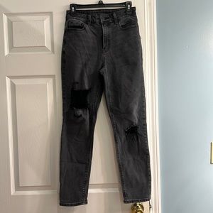 American Eagle Black Ripped Jeans